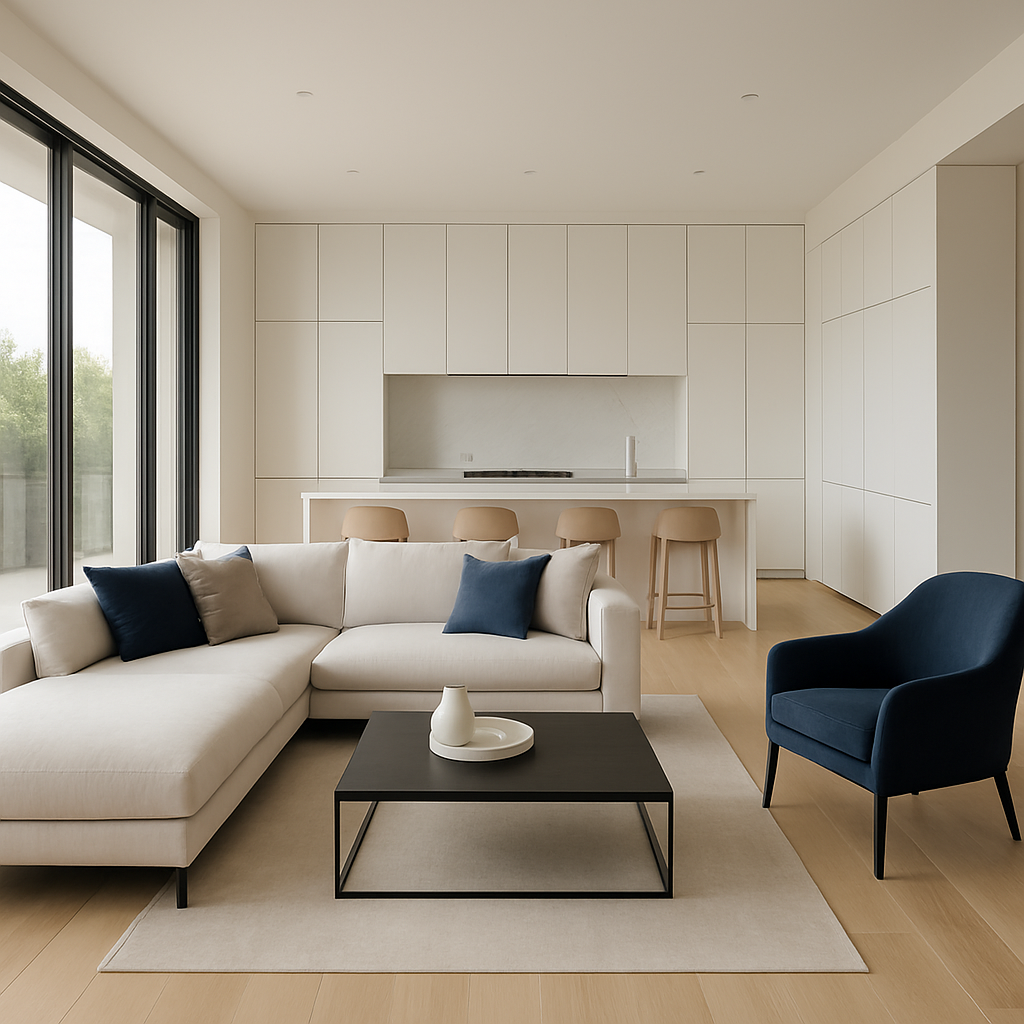 Modern interior remodeling with fresh finishes and trim work